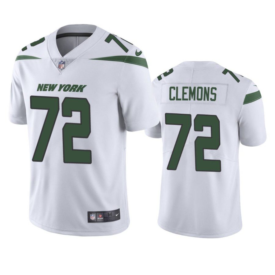 micheal clemons jets vapor limited white jersey