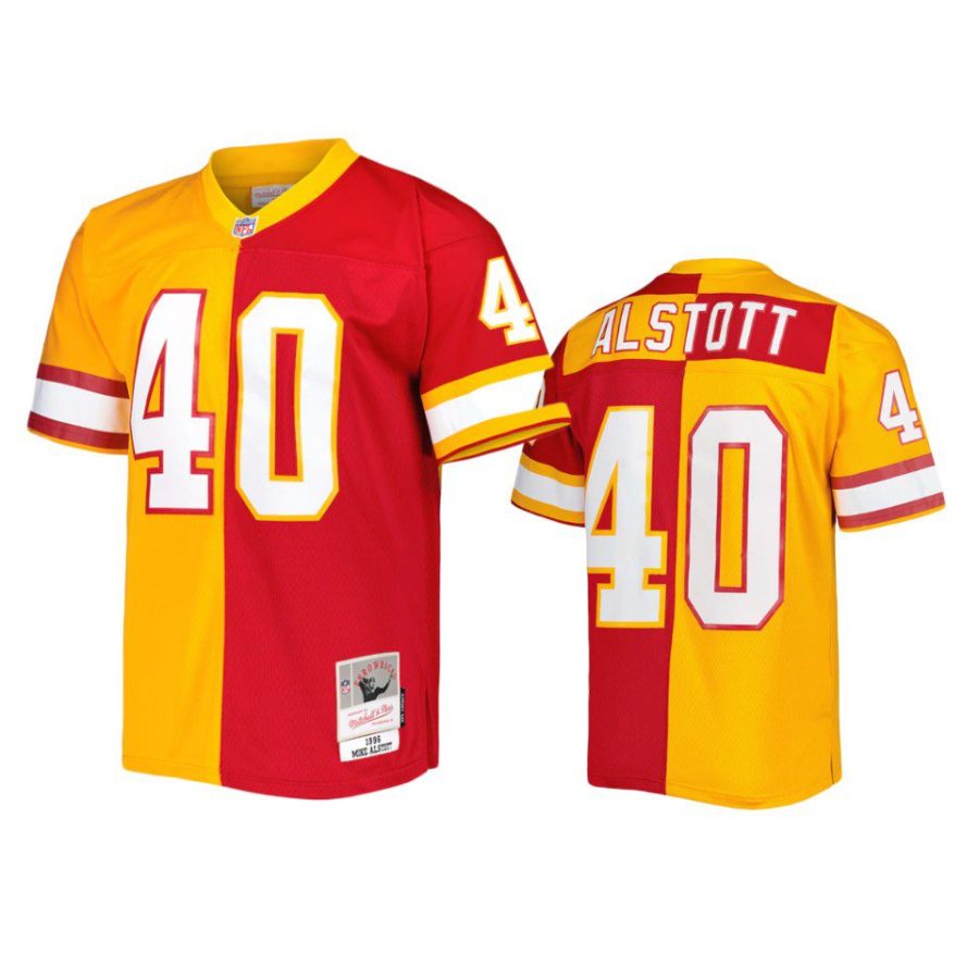 mike alstott buccaneers orange red split legacy replica jersey