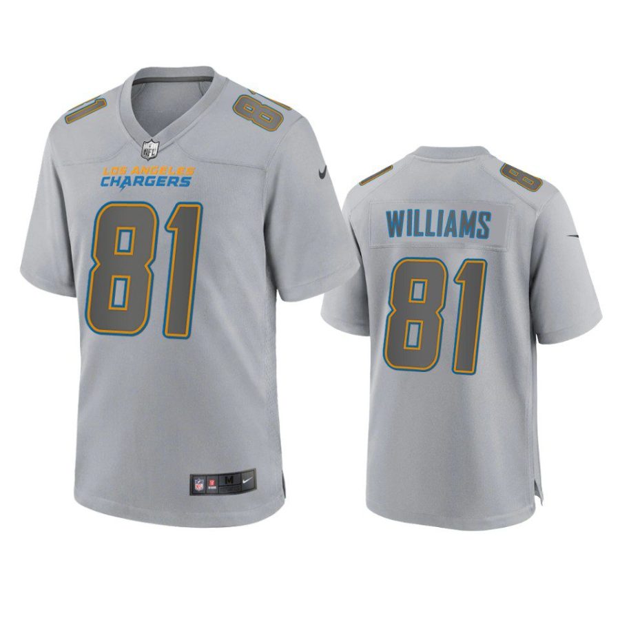 mike williams chargers atmosphere fashion game gray jersey