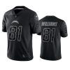 mike williams chargers reflective limited black jersey