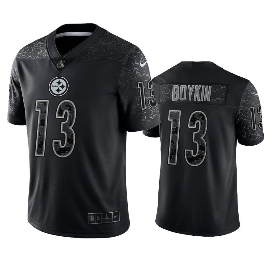 miles boykin steelers black reflective limited jersey
