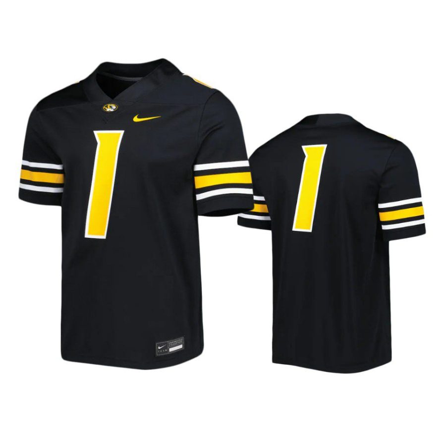 missouri tigers 1 black untouchable jersey