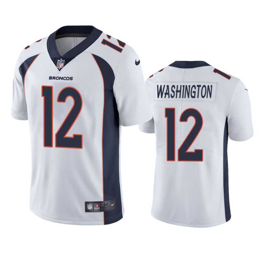 montrell washington broncos white vapor jersey