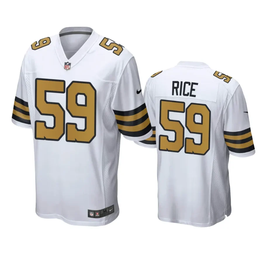 monty rice saints white alternate jersey