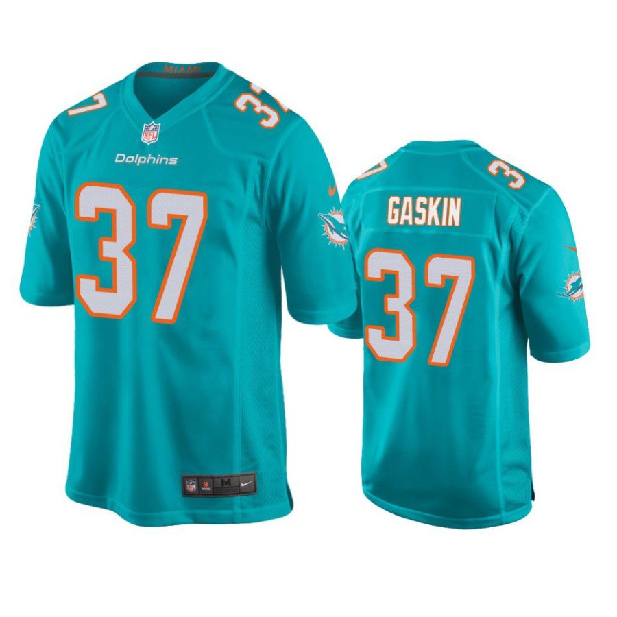 myles gaskin dolphins aqua game jersey