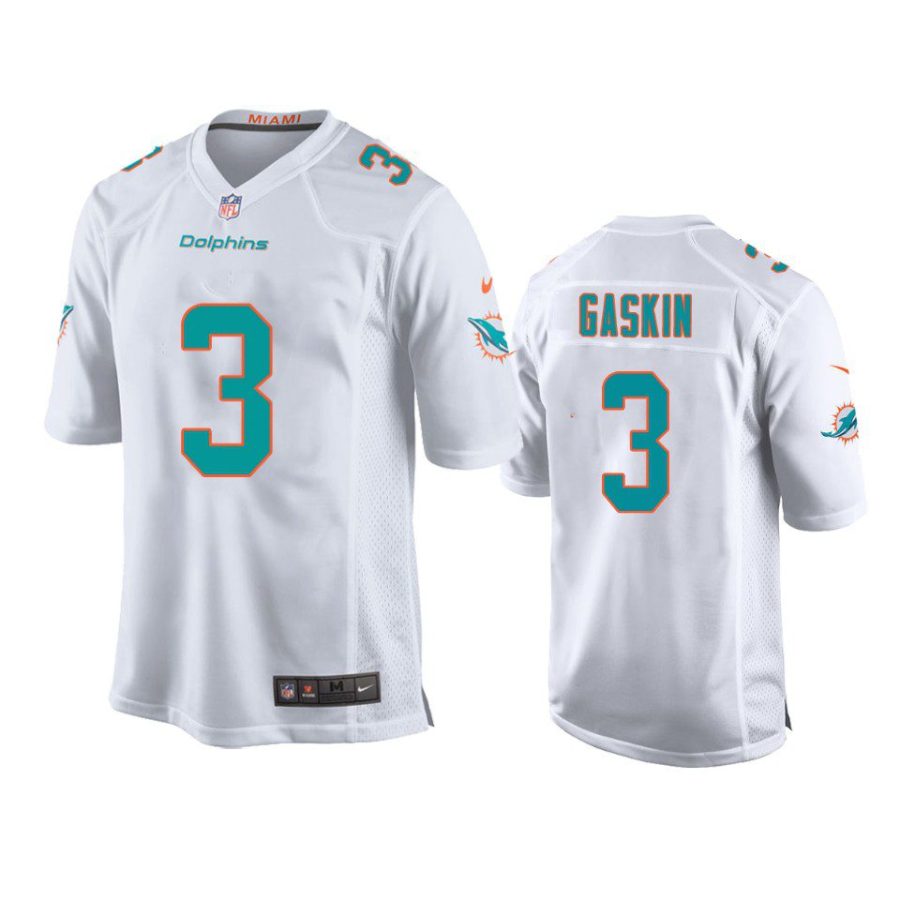 myles gaskin game youth white jersey