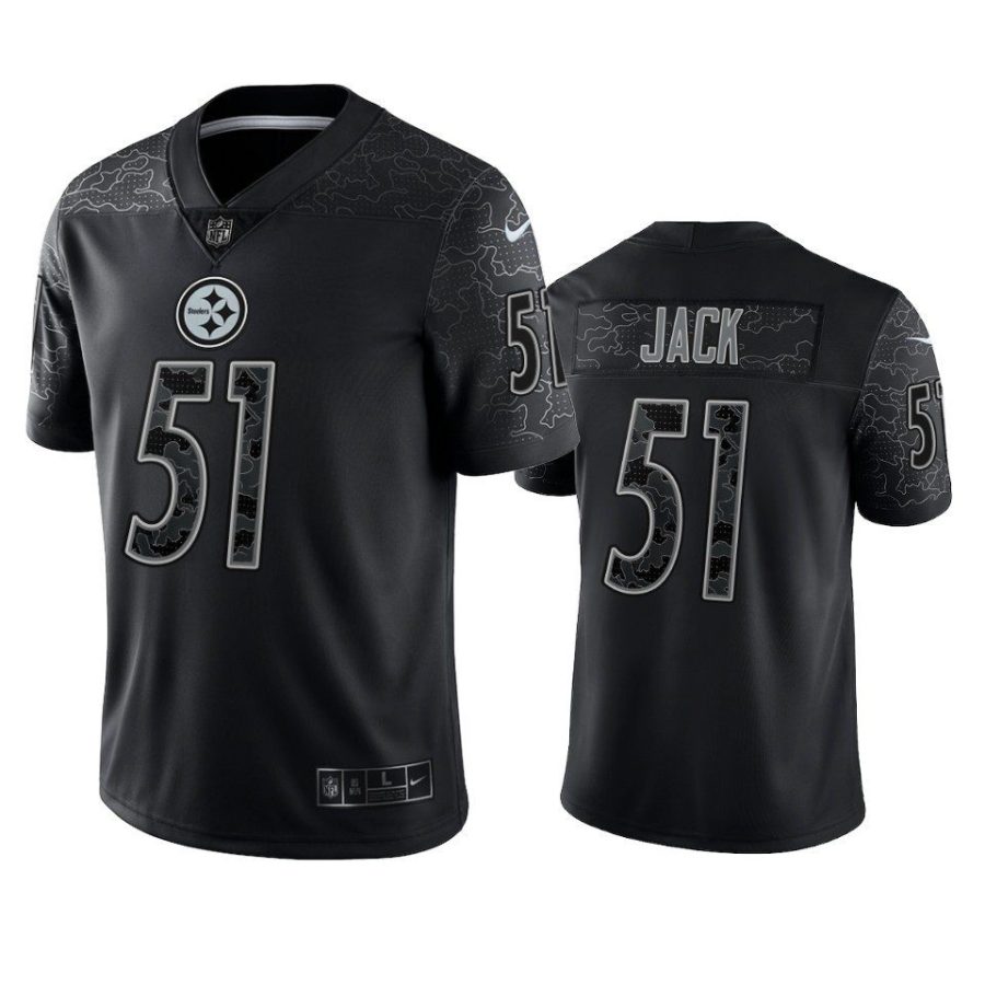 myles jack steelers black reflective limited jersey