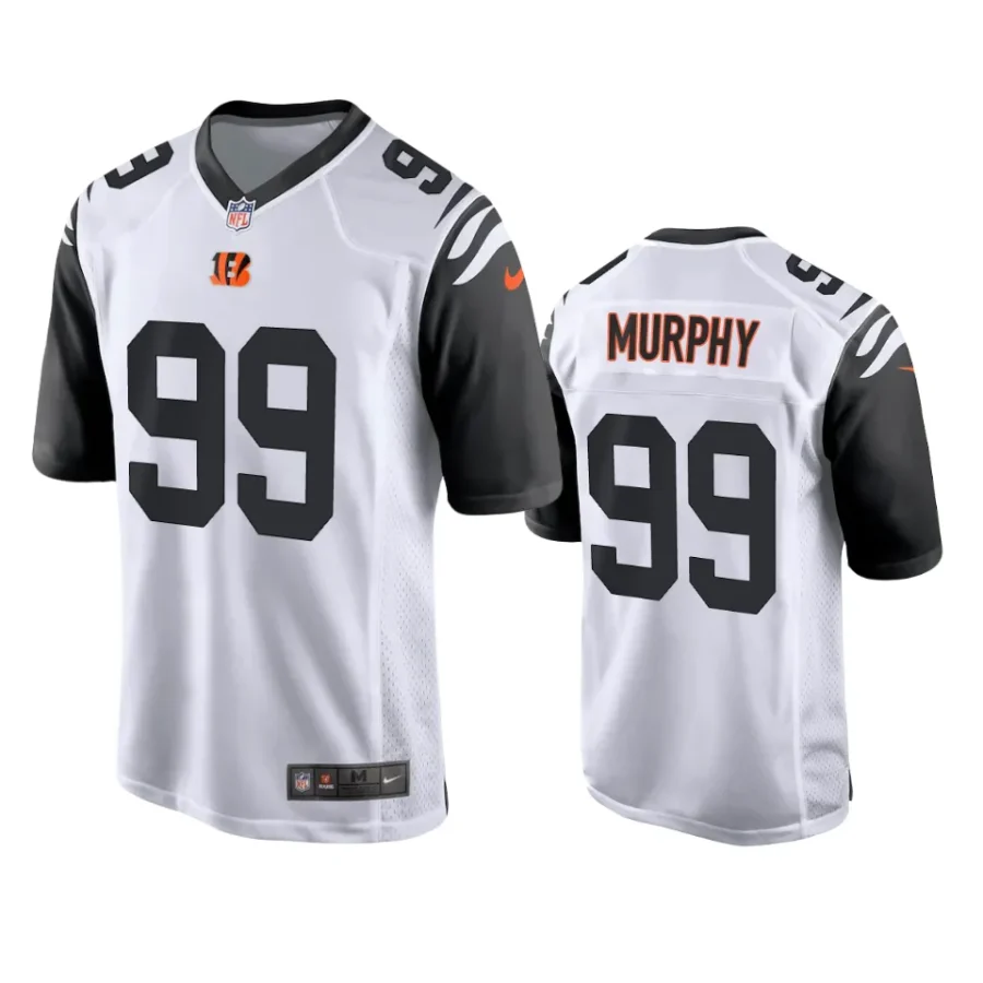 myles murphy bengals white alternate game jersey