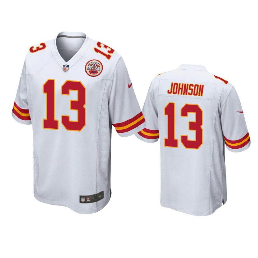 nazeeh johnson chiefs white game jersey