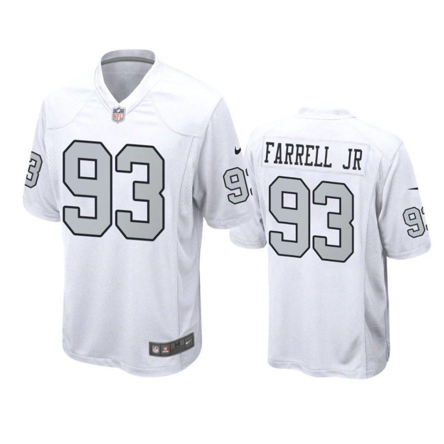 neil farrell jr. raiders alternate game white jersey