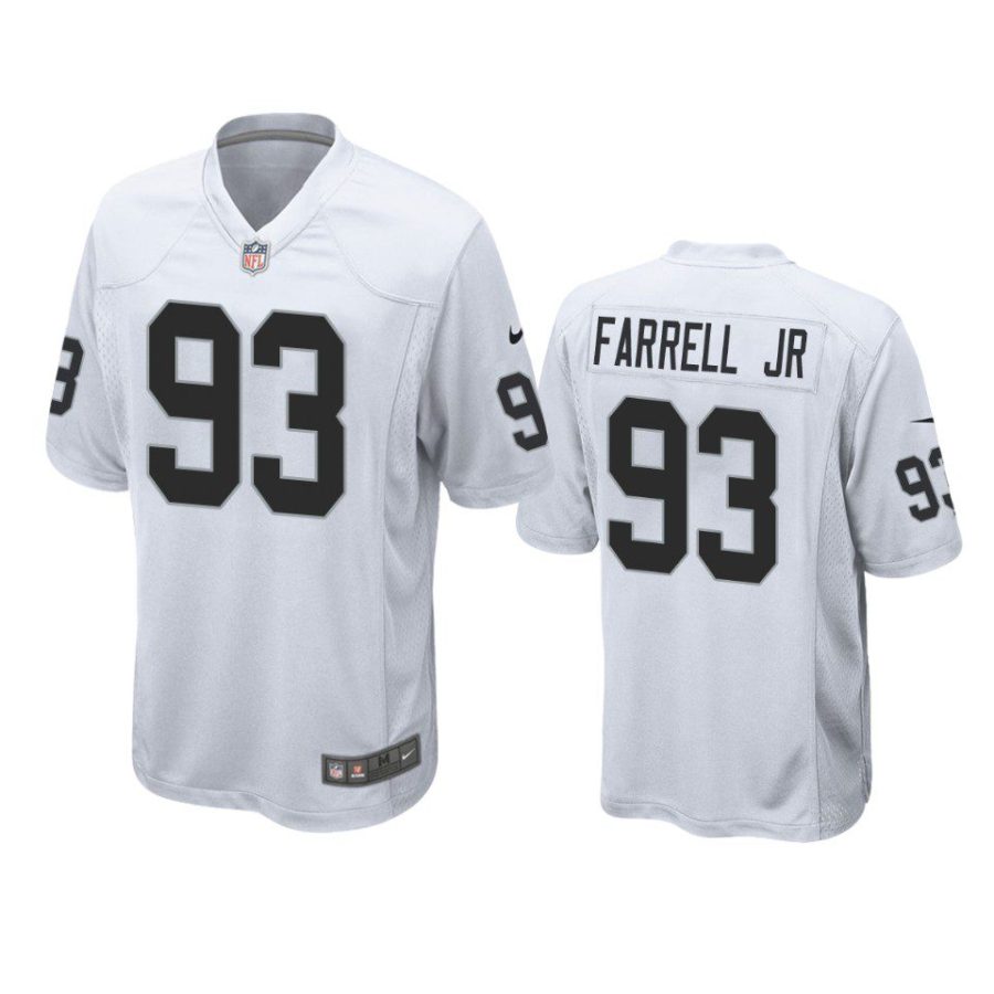 neil farrell jr. raiders game white jersey