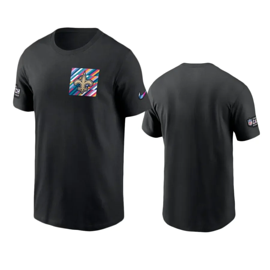 new orleans saints black 2023 nfl crucial catch sideline t shirt