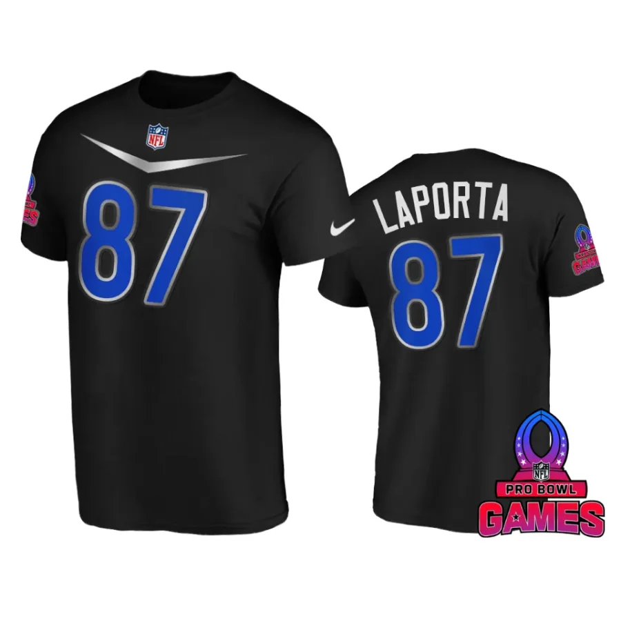 nfc sam laporta black 2024 pro bowl games name number t shirt