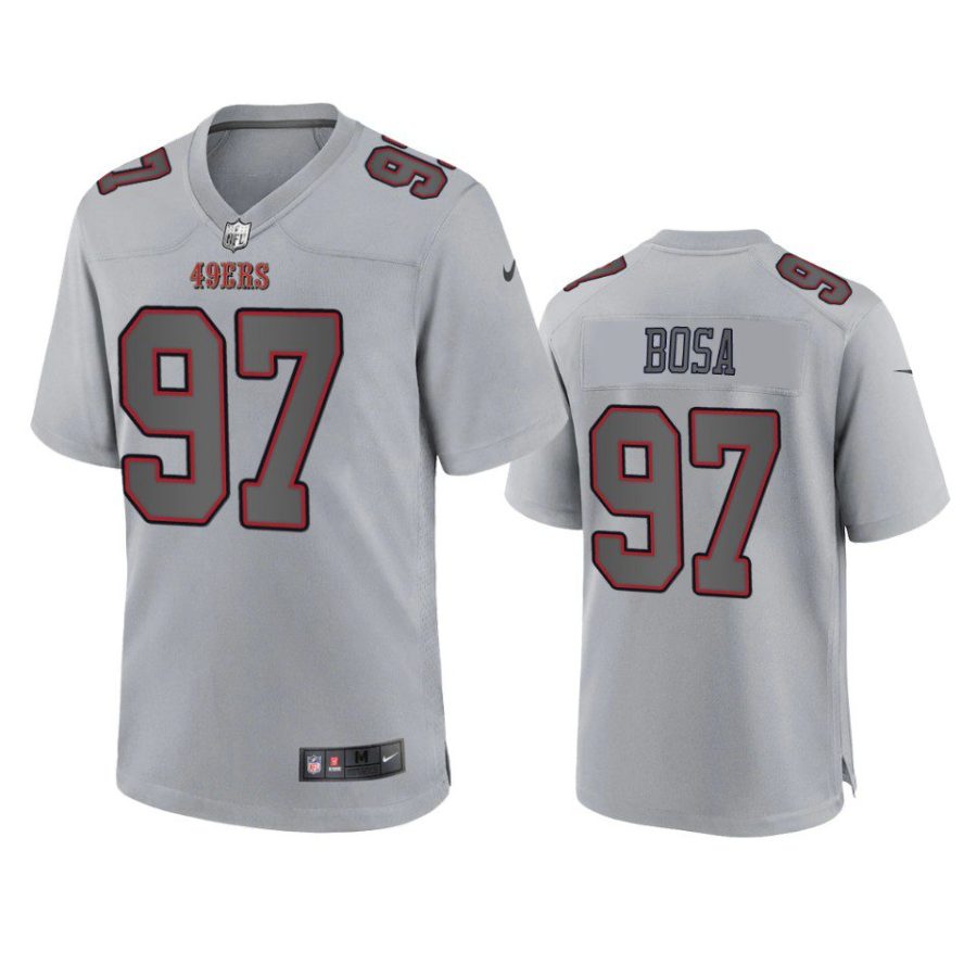 nick bosa 49ers gray atmosphere fashion game jersey