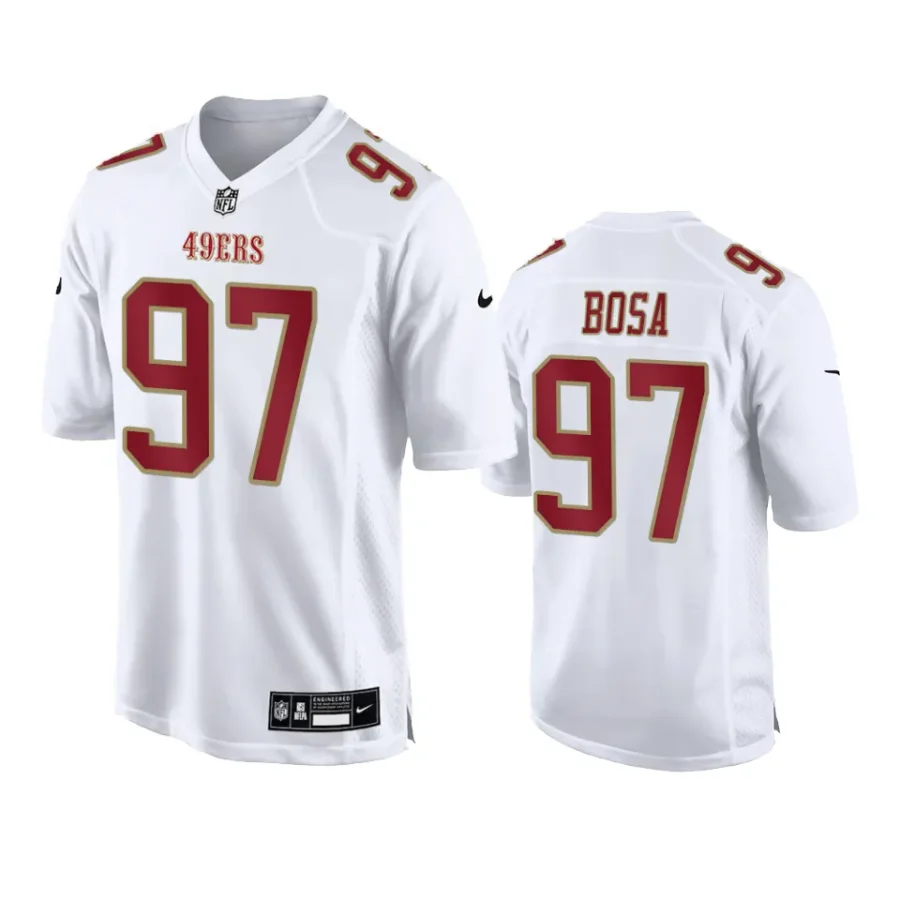 nick bosa 49ers tundra white fashion game jersey