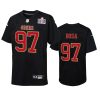 nick bosa carbon fashion super bowl lvii youth black jersey