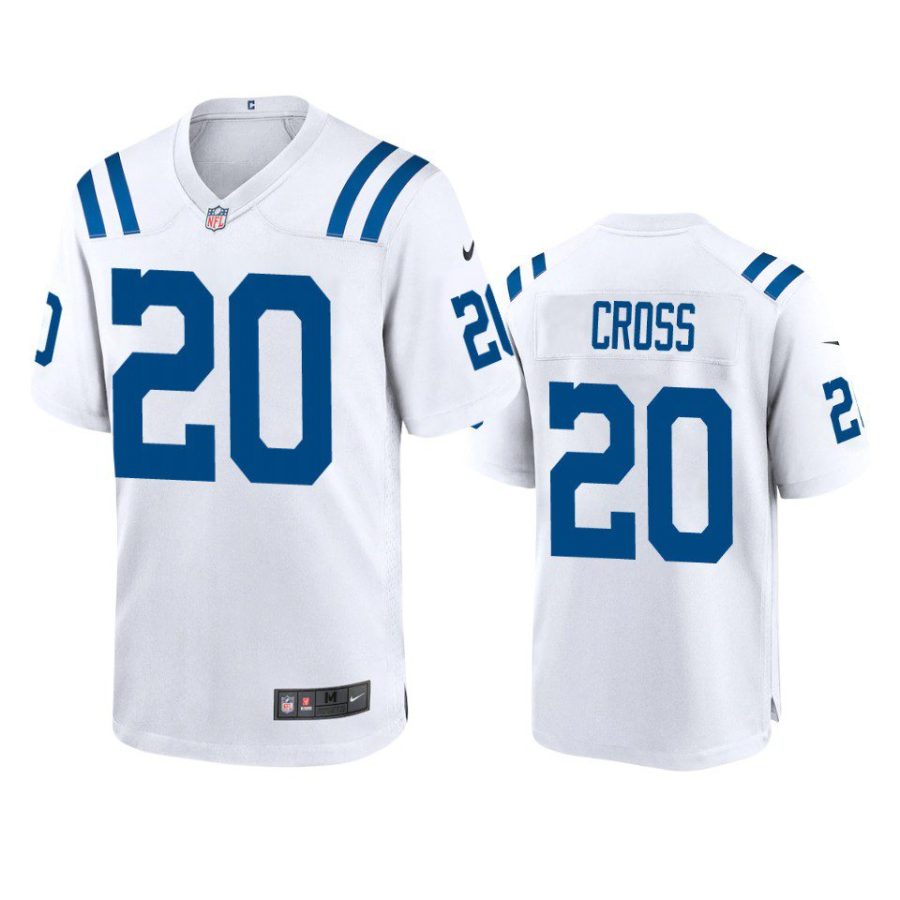 nick cross colts white game jersey