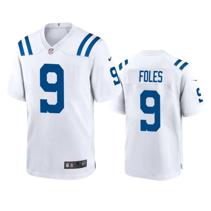 nick foles colts game white jersey