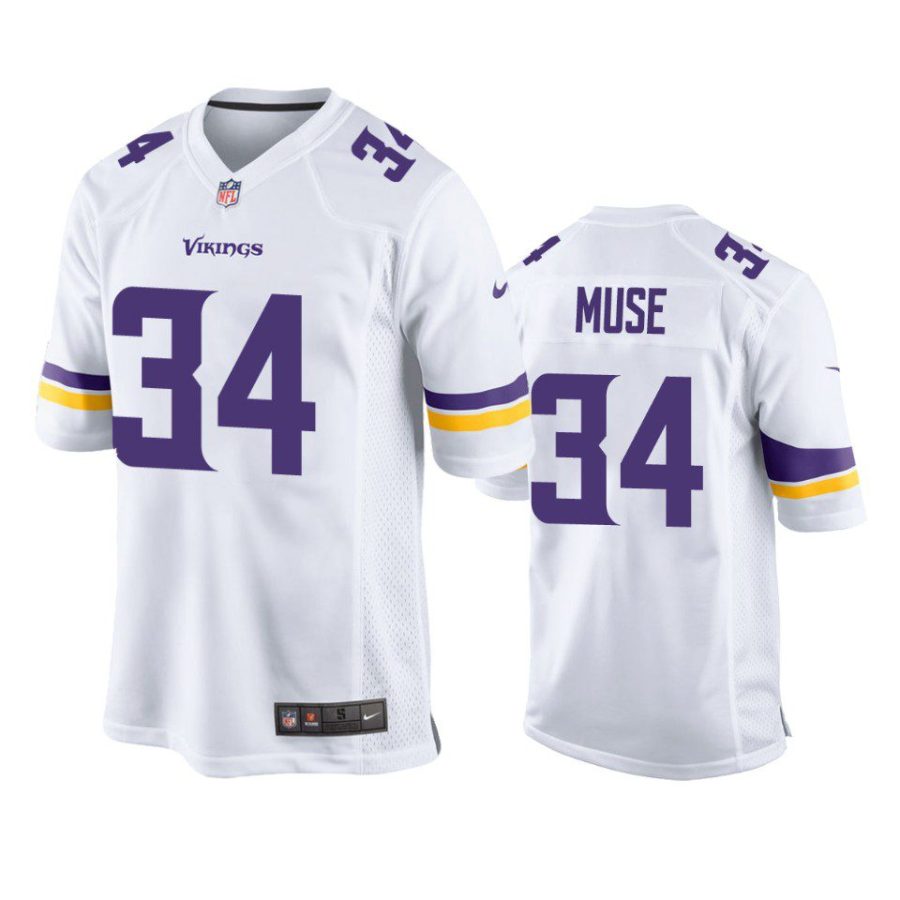 nick muse vikings game white jersey