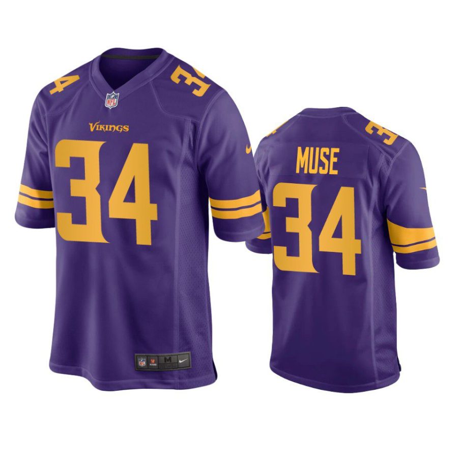 nick muse vikings purple alternate game jersey