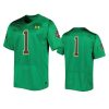 notre dame fighting irish 1 green replica jersey