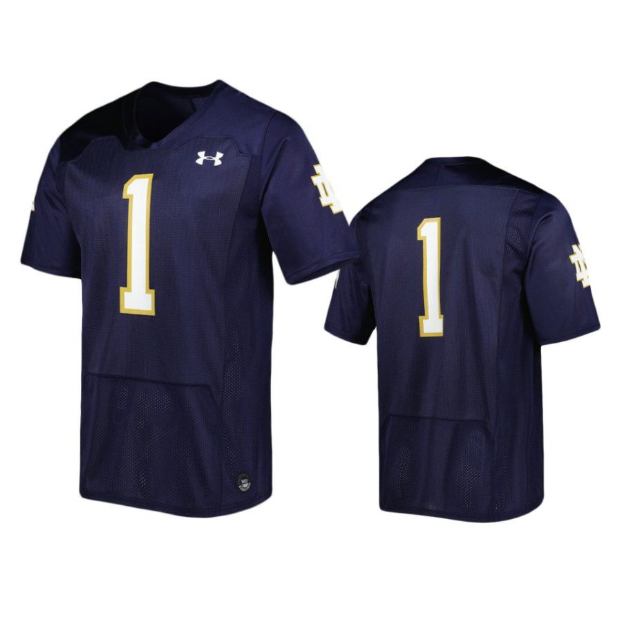 notre dame fighting irish 1 navy replica jersey