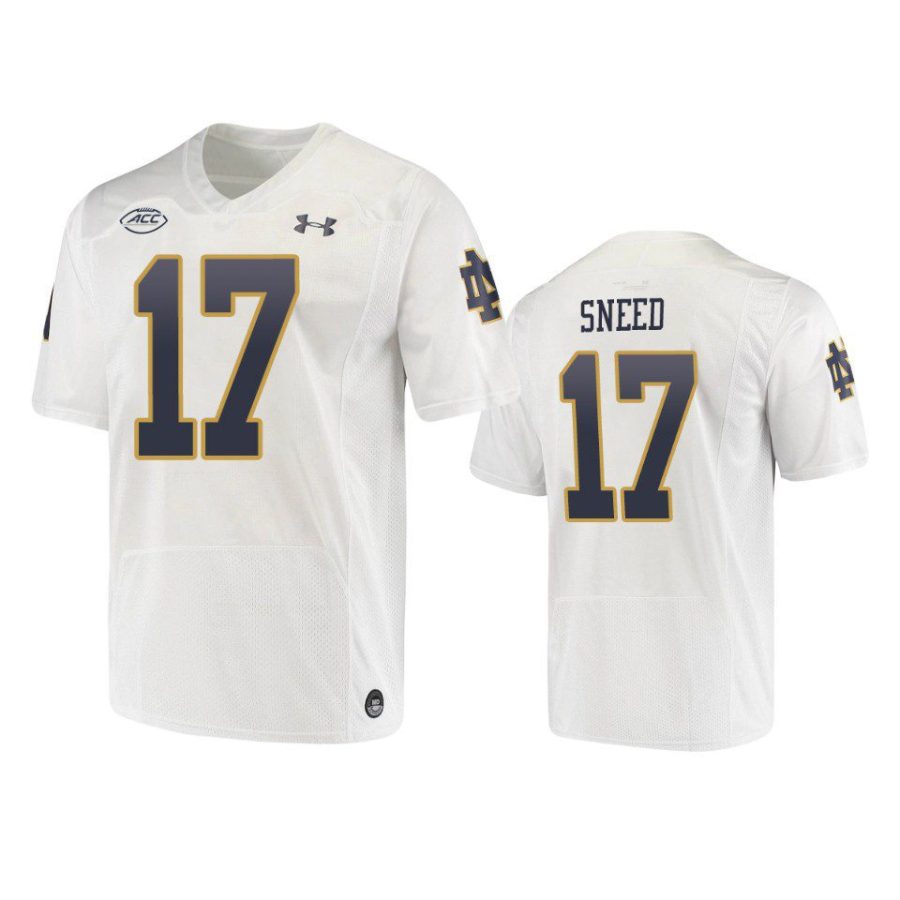 notre dame fighting irish jaylen sneed white replica jersey