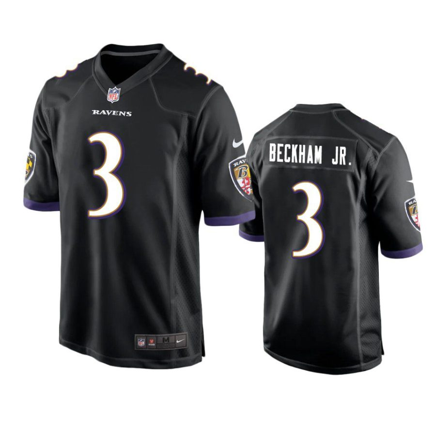 odell beckham jr. ravens black game jersey