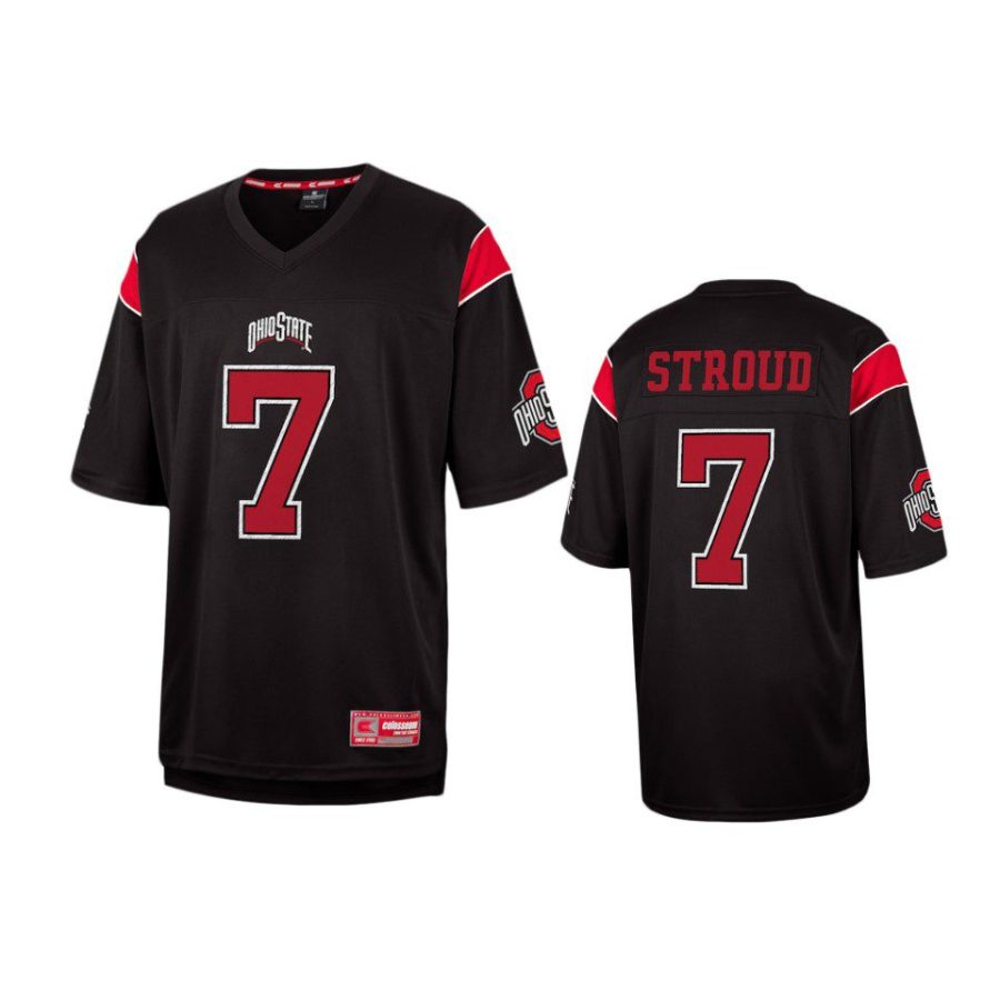 ohio state buckeyes c.j. stroud black replica jersey