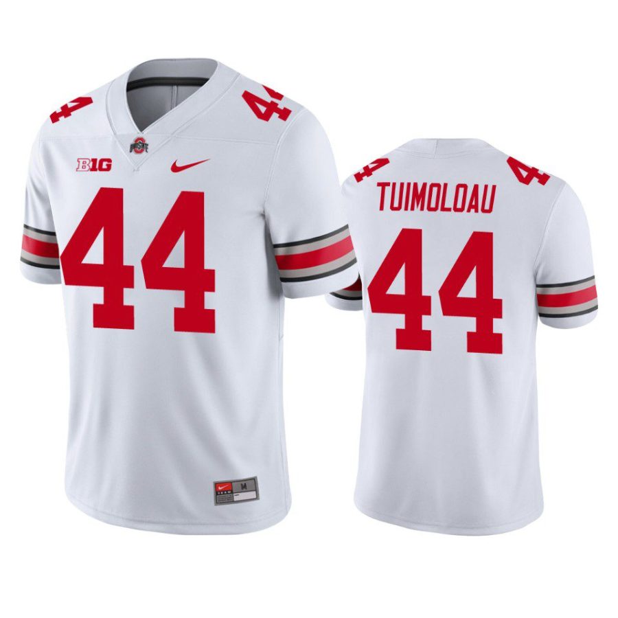 ohio state buckeyes j.t. tuimoloau white game jersey