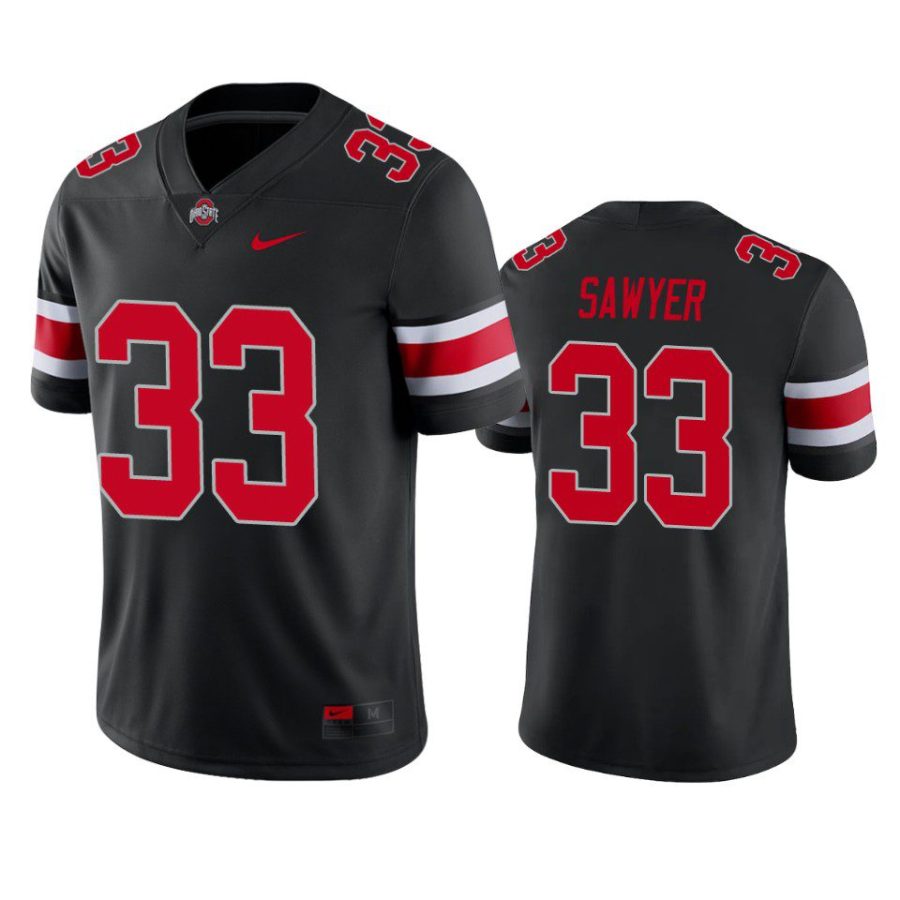 ohio state buckeyes jack sawyer black game jersey