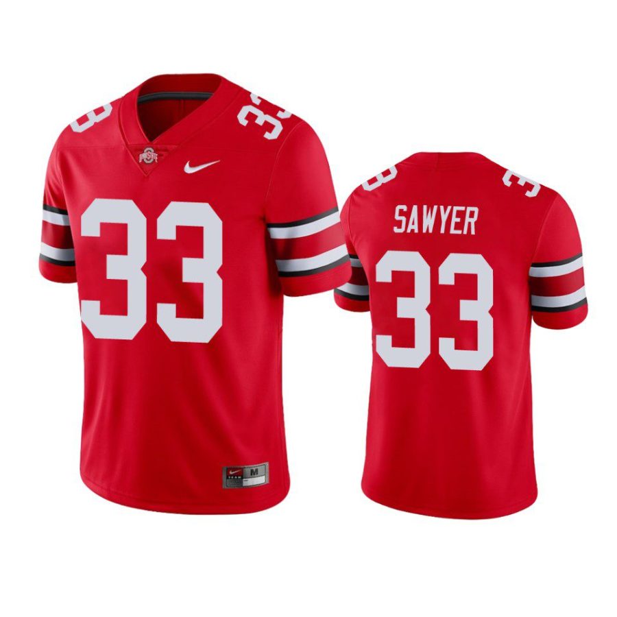 ohio state buckeyes jack sawyer red game jersey