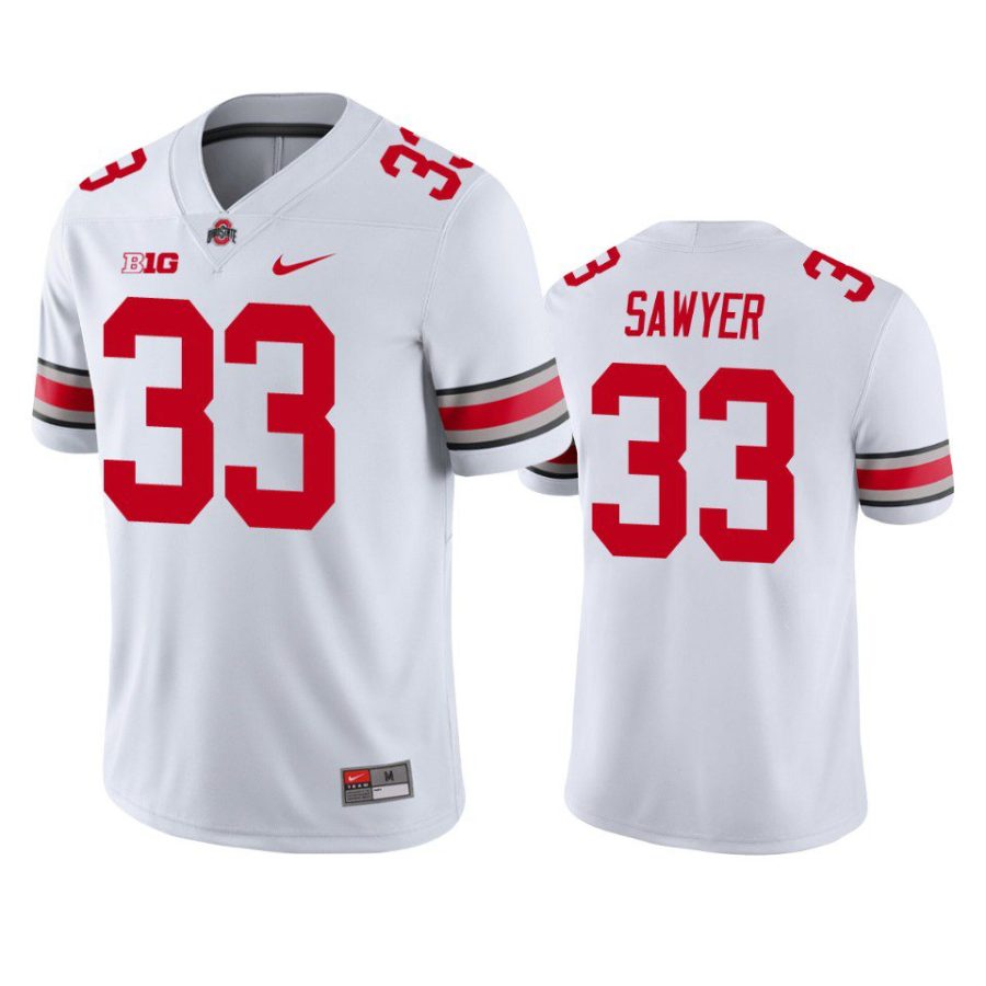 ohio state buckeyes jack sawyer white game jersey