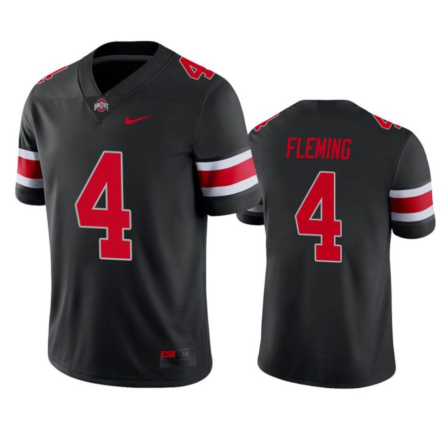 ohio state buckeyes julian fleming black game jersey