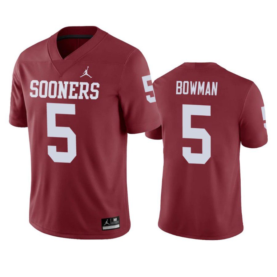 oklahoma sooners billy bowman crimson game jersey