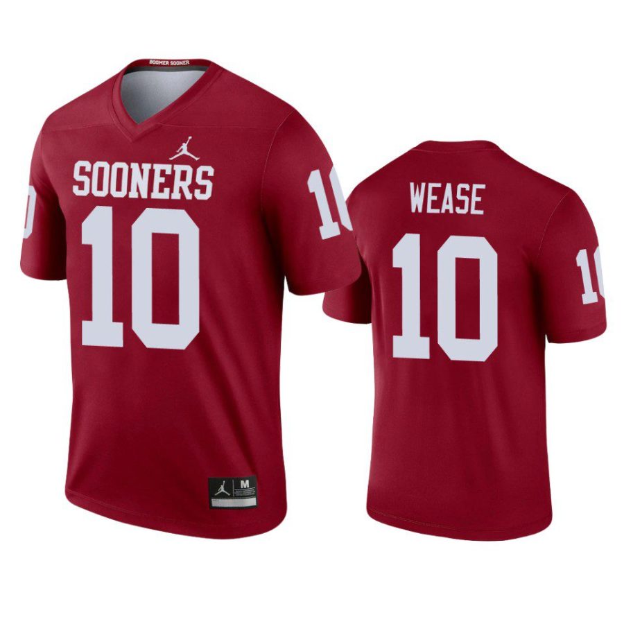 oklahoma sooners theo wease crimson legend jersey