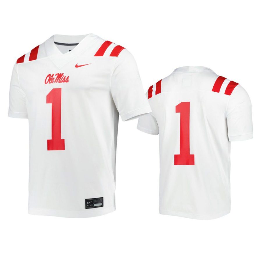 ole miss rebels 1 white untouchable jersey