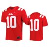 ole miss rebels 10 red untouchable jersey