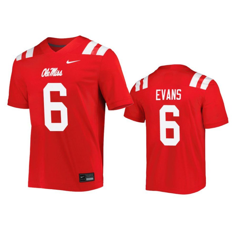 ole miss rebels zach evans red untouchable jersey