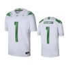 oregon ducks 1 white game jersey