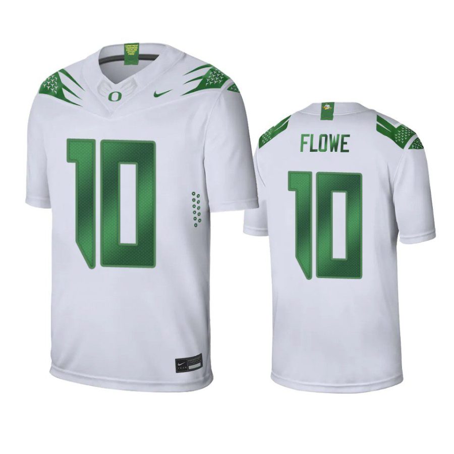 oregon ducks justin flowe white game jersey