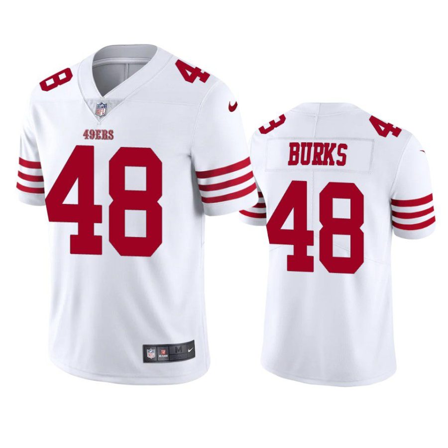 oren burks 49ers white vapor jersey