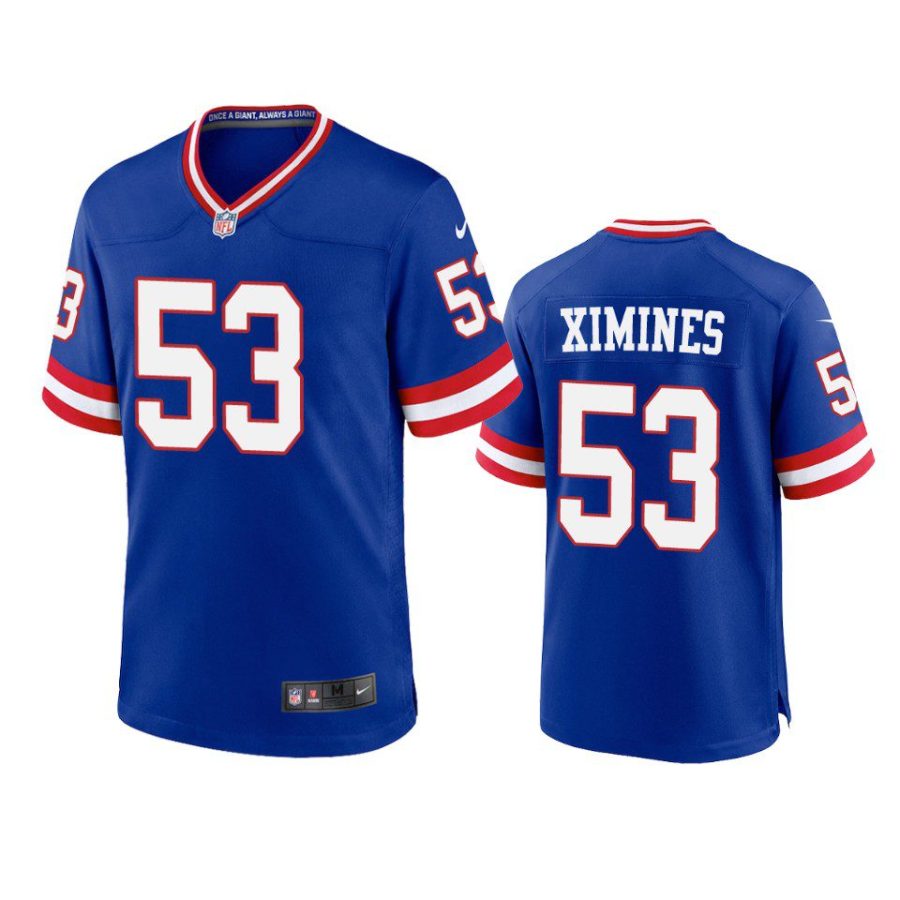 oshane ximines giants classic game royal jersey