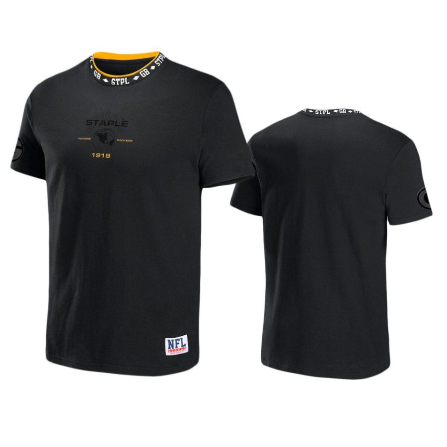 packers black staple globe t shirt