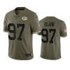 packers kenny clark 2022 salute to service olive jersey