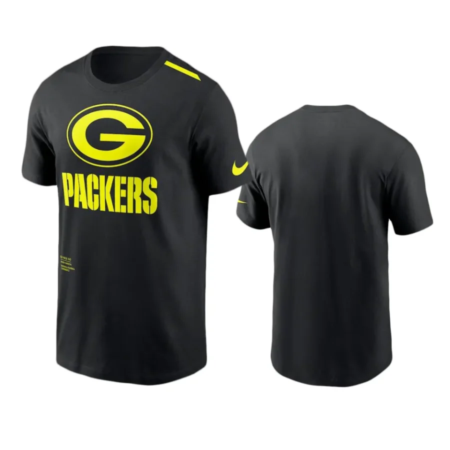 packers volt black t shirt