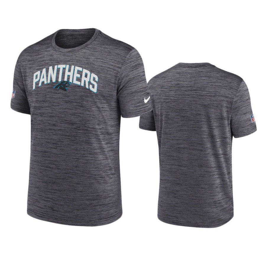 panthers black velocity athletic stack performance t shirt