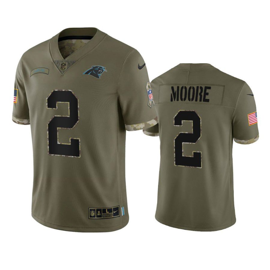 panthers d.j. moore olive limited 2022 salute to service jersey