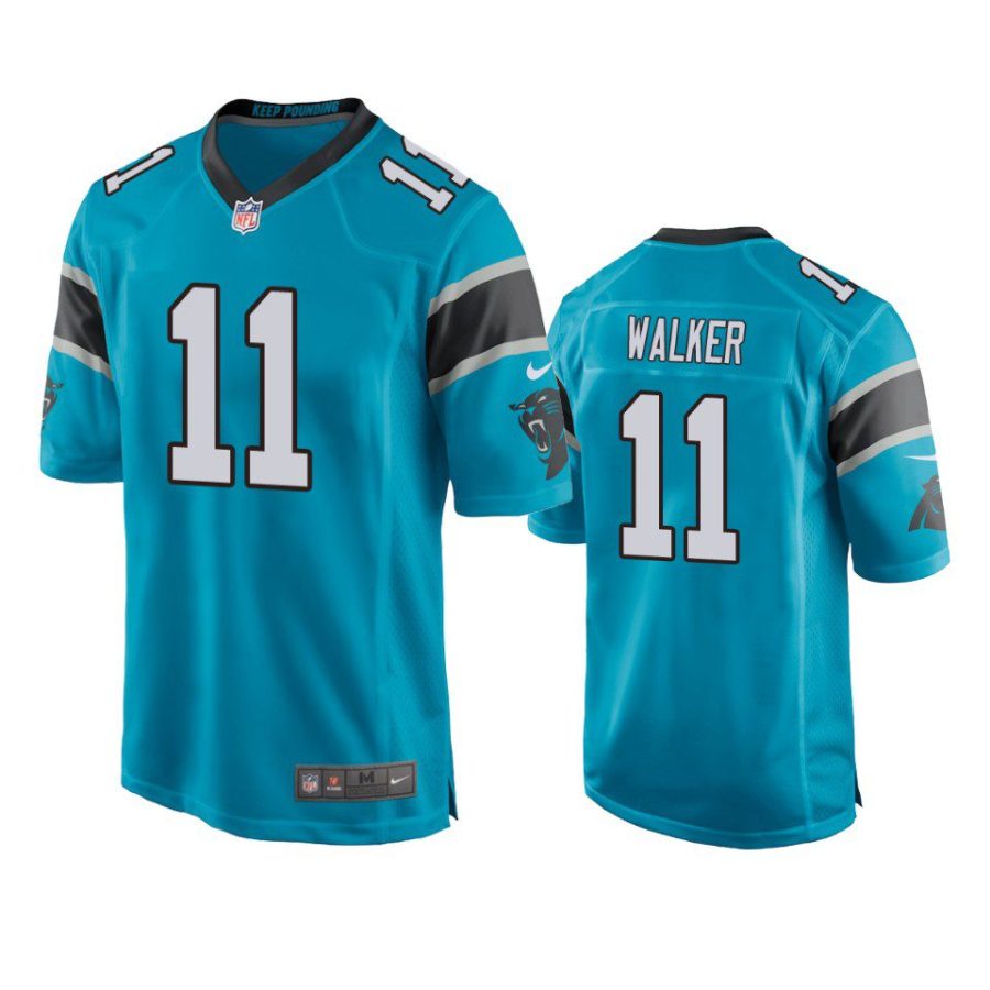 panthers p.j. walker game blue jersey