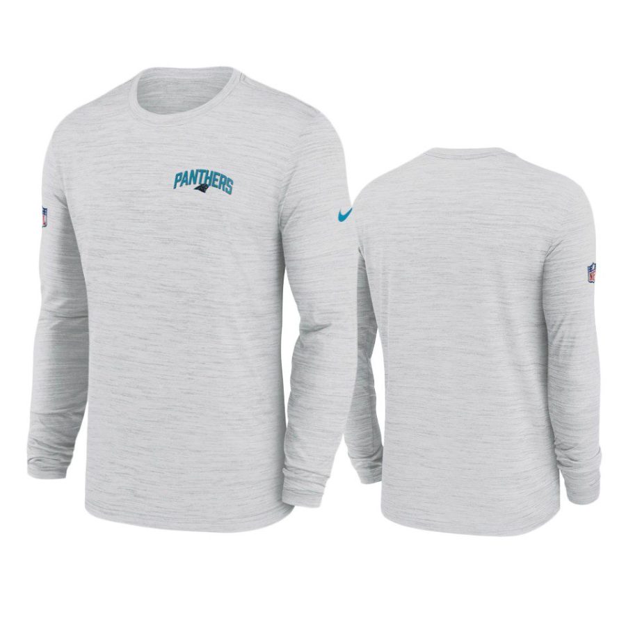 panthers white velocity athletic stack long sleeve t shirt